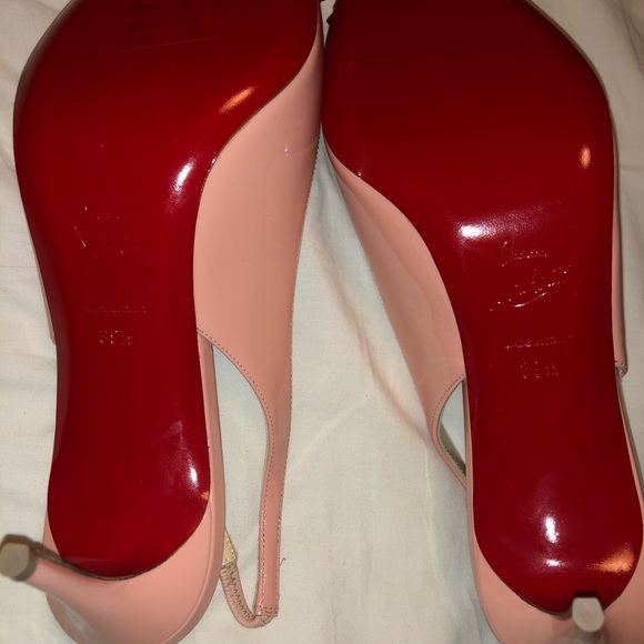 Drama pink sling back Christian loubotin heels - Picture 8 of 8